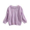 Baby Boys Girls Solid Color Long Sleeve Knit Sweaters childrensterritory