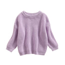 Baby Boys Girls Solid Color Long Sleeve Knit Sweaters childrensterritory