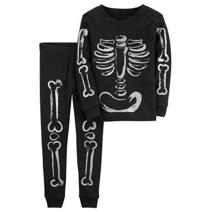Long-Sleeved Cartoon Print Autumn Kids Clothing Set