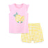 Sleeveless Lemon Print Casual Summer Clothing Set For Girls childrensterritory
