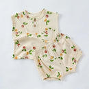 Baby Girl Printed 2pcs Top and Shorts Outfit Set for Summer childrensterritory