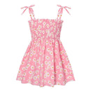 Little Girls Floral Halter Style Summer Cotton Dresses childrensterritory