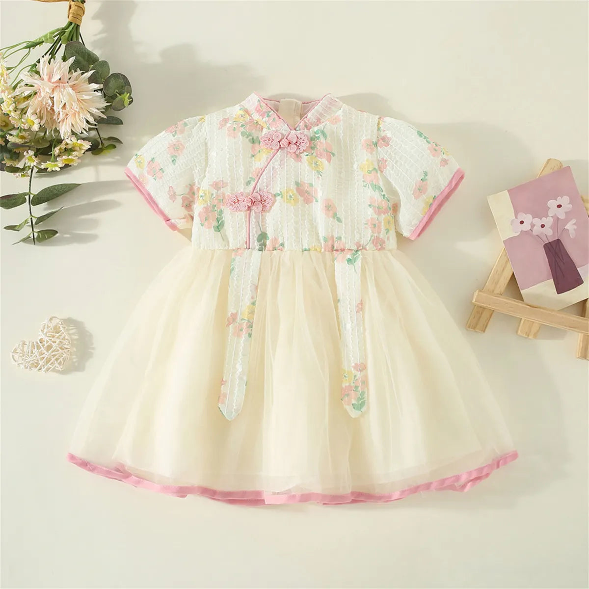 Baby GirlS Chinese Style Patchwork Princess Dress childrensterritory