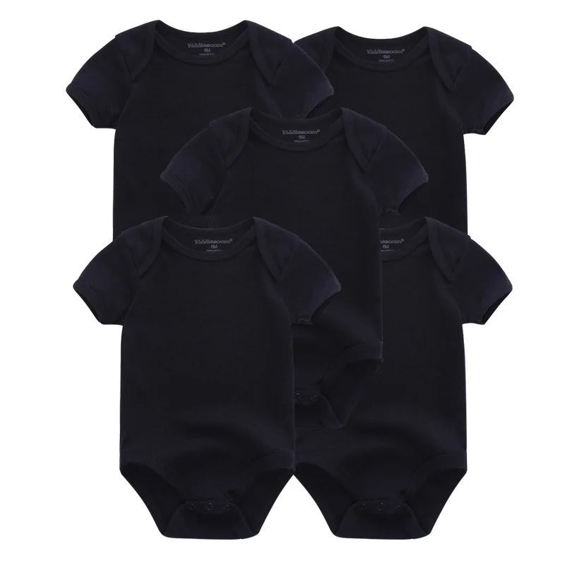 Short Sleeves Cartoon Print Soft Bodysuits For Baby Boys And Girls childrensterritory