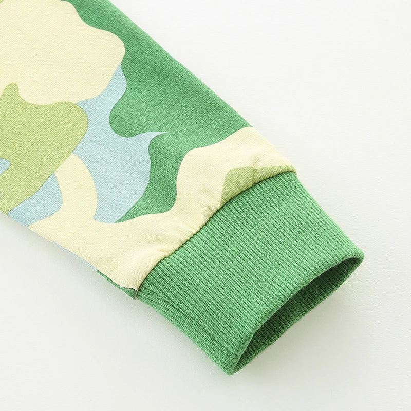 Little Boys Cartoon Tigers Design Camouflage Sweatshirts childrensterritory