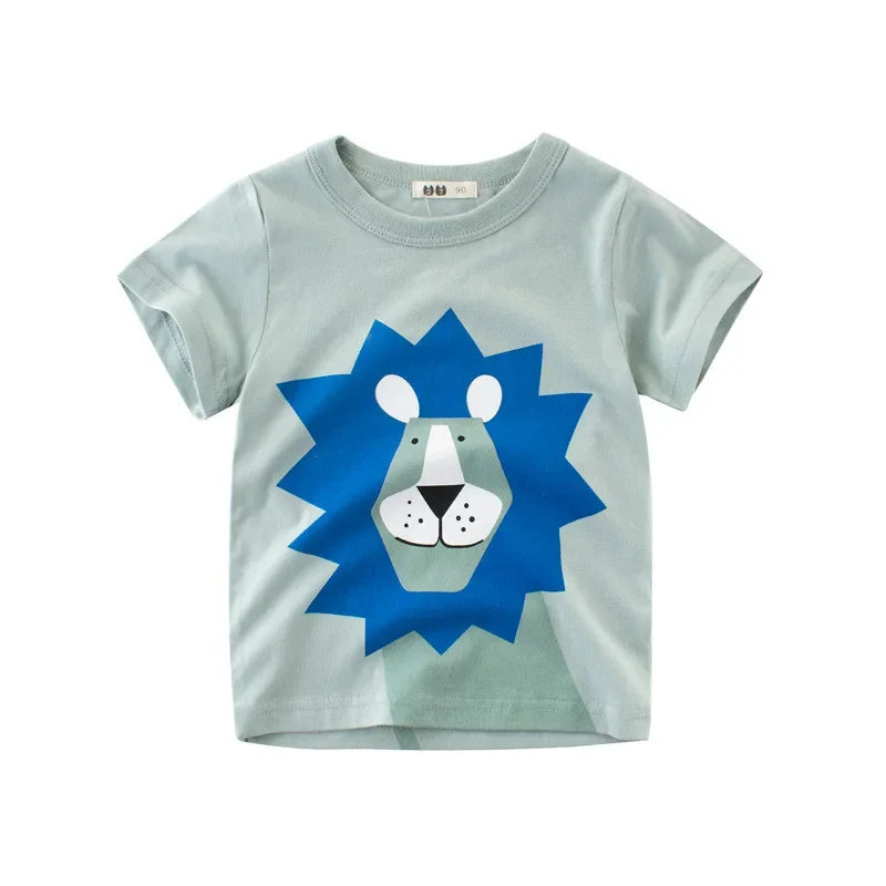 Cartoon Design Soft Cotton Summer Tees/T-shirts for Kids childrensterritory