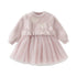 Cute Warm Fleece Upper and Mesh Bottom Girls Princess Dress childrensterritory