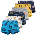 6 Pcs Little Boys' Soft Cartoon Animal Print Cotton Briefs childrensterritory