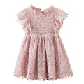 Kids Girls Flower Lace Design Summer Party Dresses childrensterritory