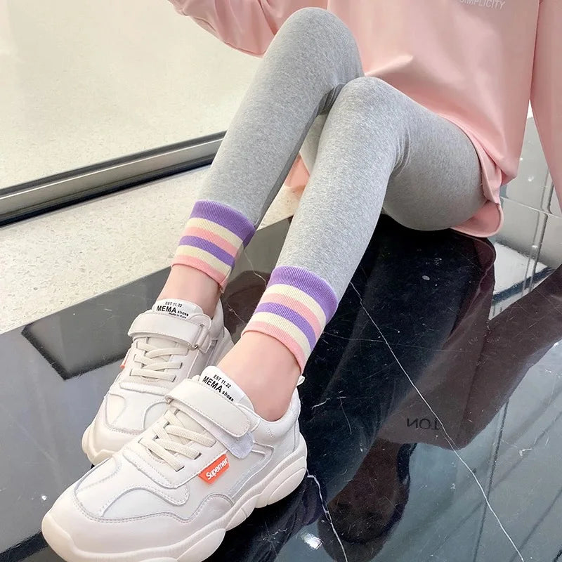 Kids Girls Casual Knitted Warm Cotton Leggings childrensterritory
