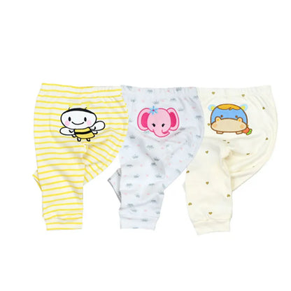 3 Pcs/Lot Cartoon Design Cotton Baby Boy Girl Trousers childrensterritory