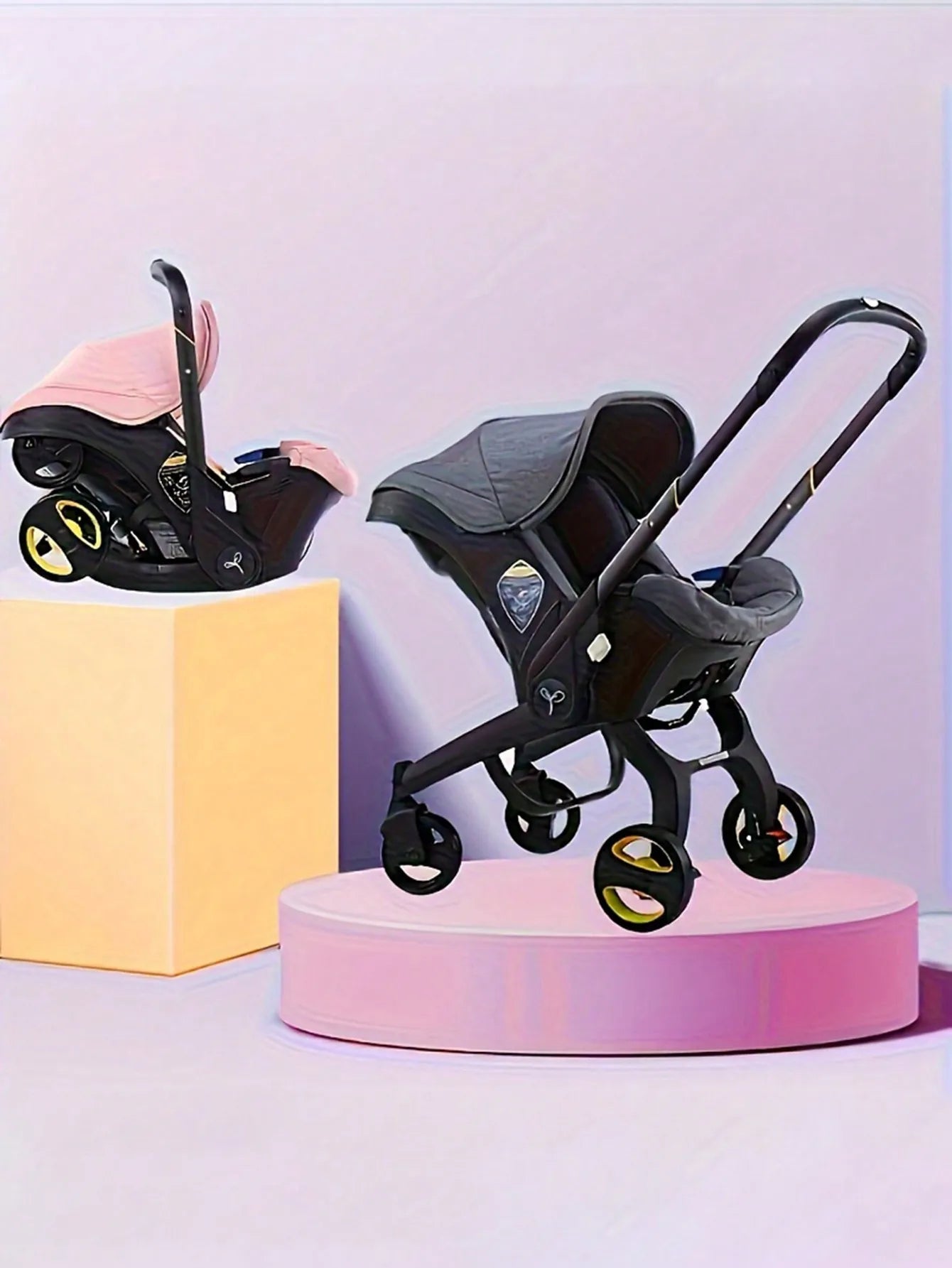 Lightweight and Foldable 4-in-1 Baby Stroller, Car Seat Compatible childrensterritory