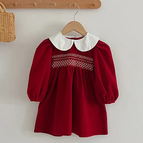 Baby Kids Long Sleeves Lace Design Christmas Party Costumes childrensterritory