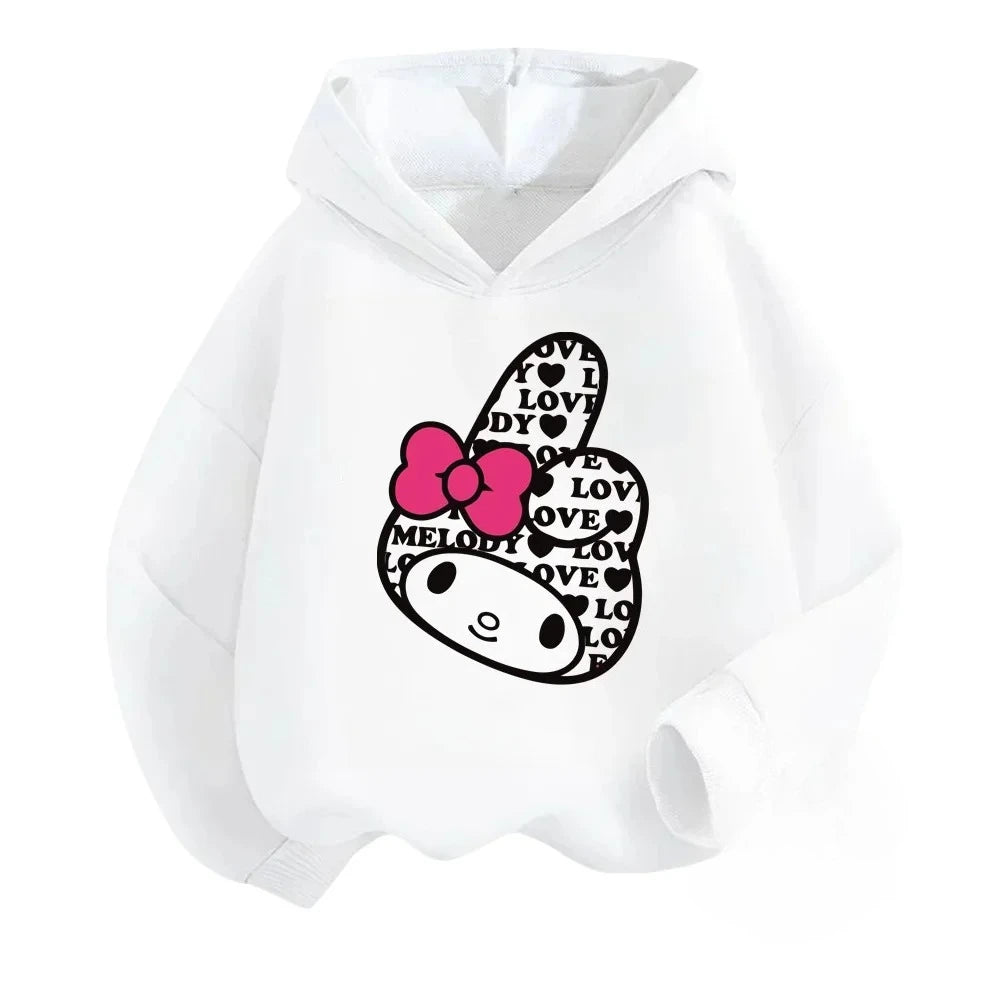 Kids' Long-Sleeved Cartoon Print Warm Hoodie