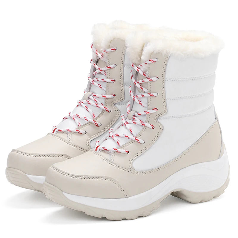 Long Plush Thickened High-Top Snow Boots for Kids