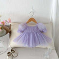 Baby Girl Dots Print Princess Tulle Romper Dresses for Summer