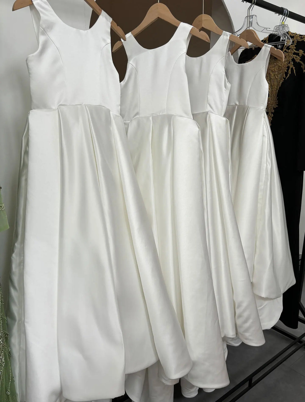 Girls Elegant White Satin Ball Gown, Communion Dress childrensterritory