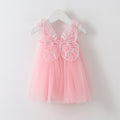 Baby Girl Sleeveless Tulle Birthday Party Dresses with Butterfly Wings childrensterritory