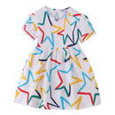 Kids A-LINE One-piece Printed Summer Dresses for Girls