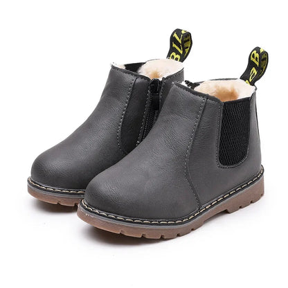 Infant Winter Warm Chelsea Design Leather Boots childrensterritory