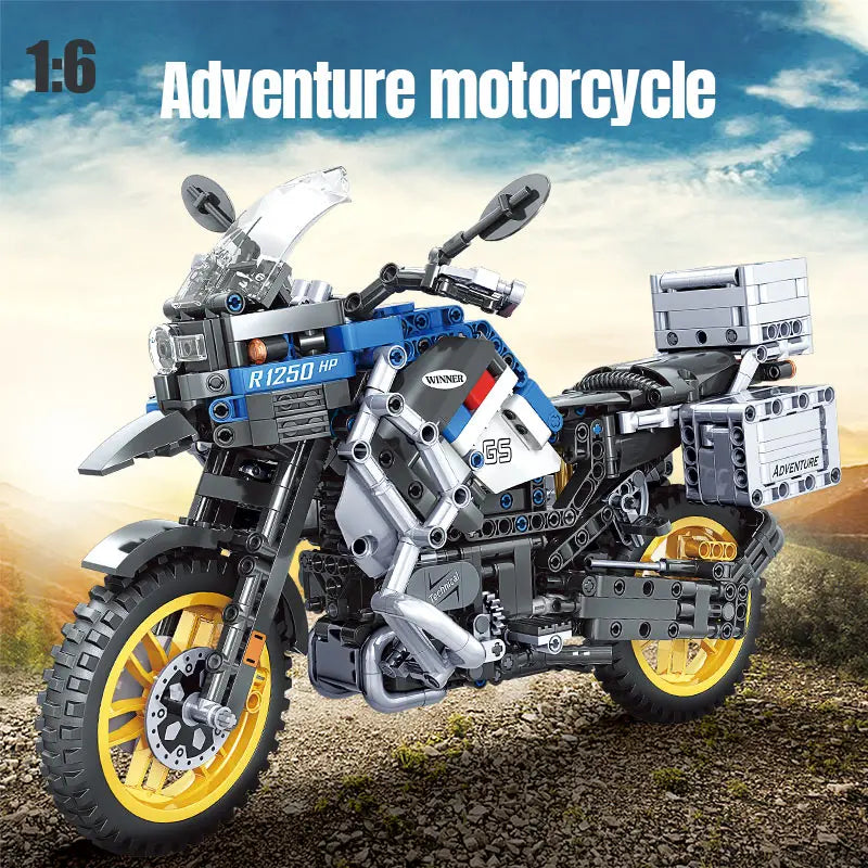 City Motorcycle Building Blocks Toy Set For Kids