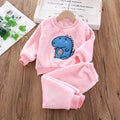 Girls Cartoon Design Long Sleeves Warm Clothing Set childrensterritory