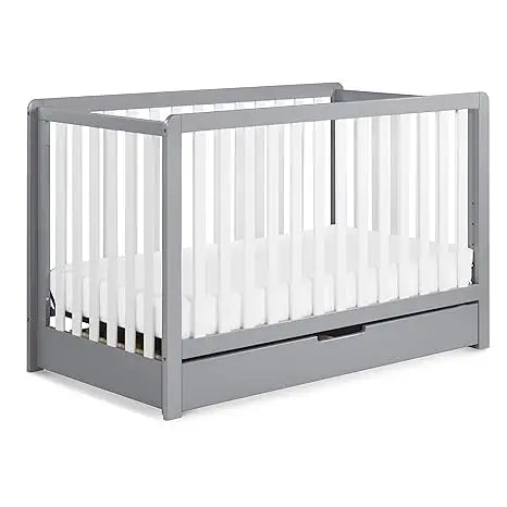 White, 4-in-1 Convertible Crib with Trundle Drawer childrensterritory
