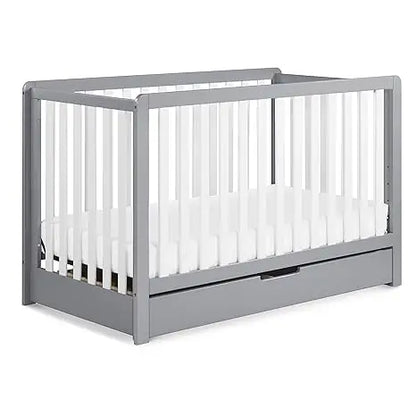 White, 4-in-1 Convertible Crib with Trundle Drawer childrensterritory