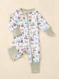 Baby Kids Cartoon Print Winter Bodysuit childrensterritory