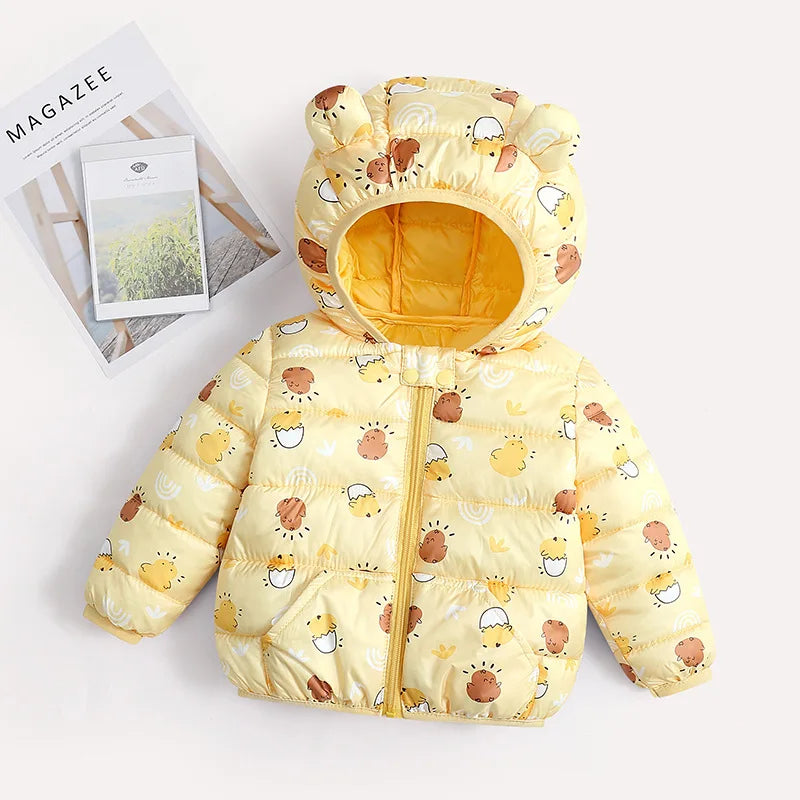 Baby/Kids Dinosaur &amp; Floral Print Hooded Jackets