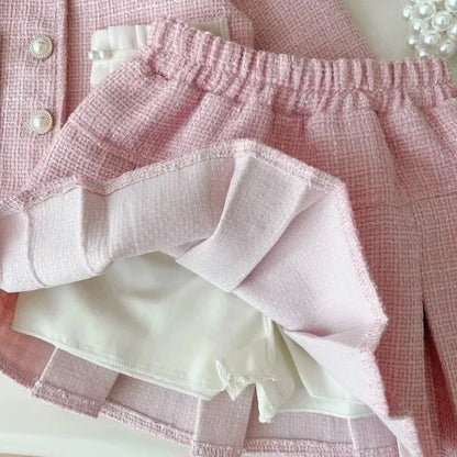Girls’ Long-Sleeved Stylish Formal Outfit childrensterritory