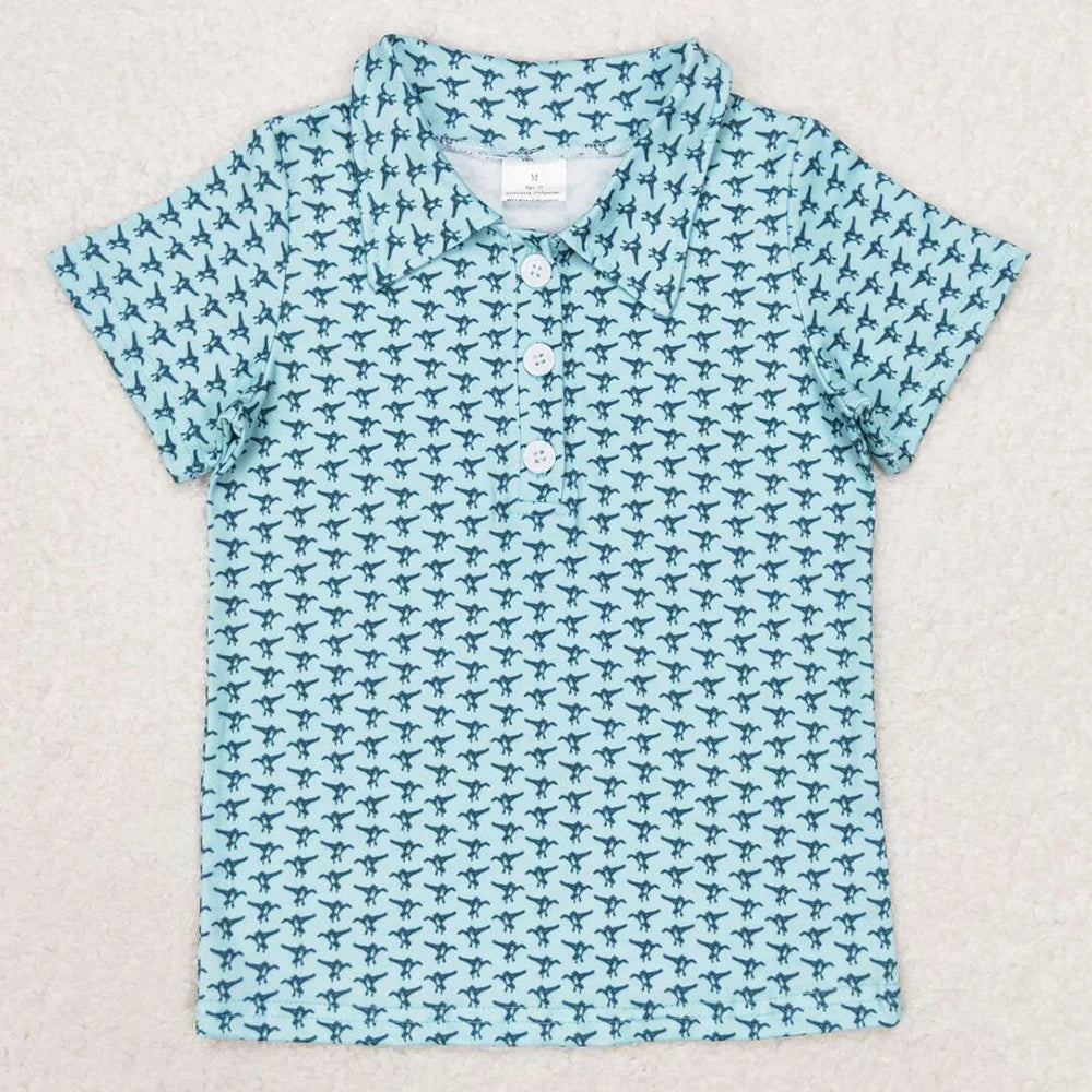 Kids Stylish Printed Boys Short Sleeves Polo T-Shirts for Summer childrensterritory