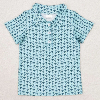 Kids Stylish Printed Boys Short Sleeves Polo T-Shirts for Summer childrensterritory