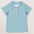 Kids Stylish Printed Boys Short Sleeves Polo T-Shirts for Summer childrensterritory