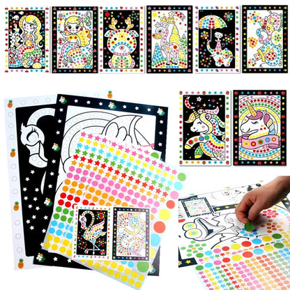 Kids Colorful Cartoon Puzzle Dot Sticker Games childrensterritory