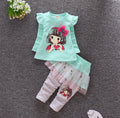 Baby Girls Cute Cartoon Print Sweatshirts + Pants Tracksuit Sets childrensterritory