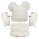 Thick Knitting Warm Baby/Kids Hat Gloves Scarf Set childrensterritory