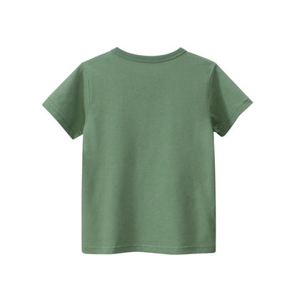 Cartoon Letter Printed Kids Boys Girls Loose Summer Cotton Top childrensterritory