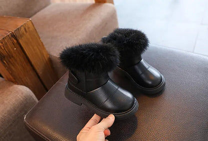 Little Boys Girls Casual Plush Winter Soft Boots childrensterritory