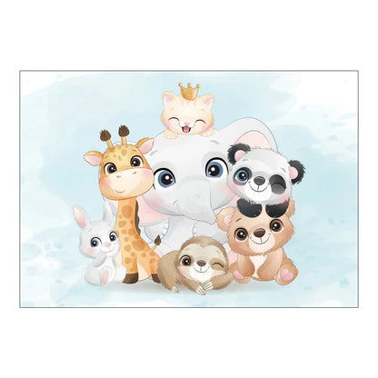 Cartoon Animal Pattern Non-slip Children Rooms Carpets