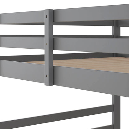 Ladder-equipped Twin Over Twin Bunk Bed for Kids Room childrensterritory