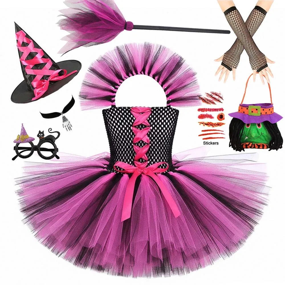 Kids Girls Carnival Vestidos Clothing Set Bag Hat for Halloween