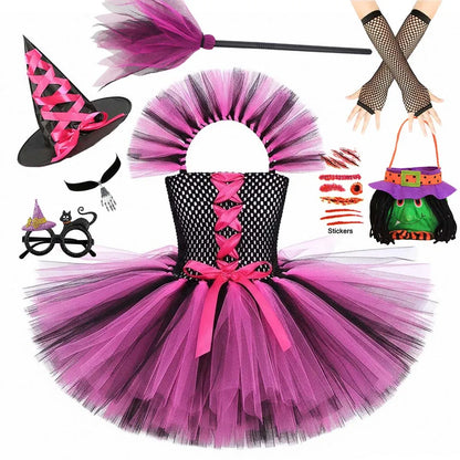 Kids Girls Carnival Vestidos Clothing Set Bag Hat for Halloween