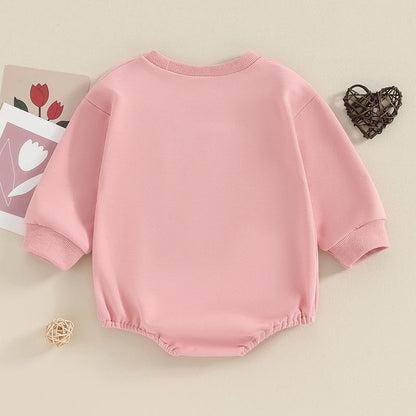 Little Love Letter Print Long Sleeve Winter Baby Bodysuit