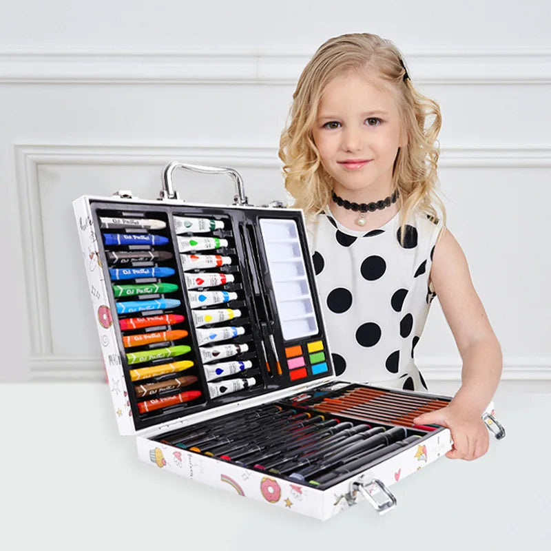 Kids 53 pcs DIY Art Painting Brush Set with Markers