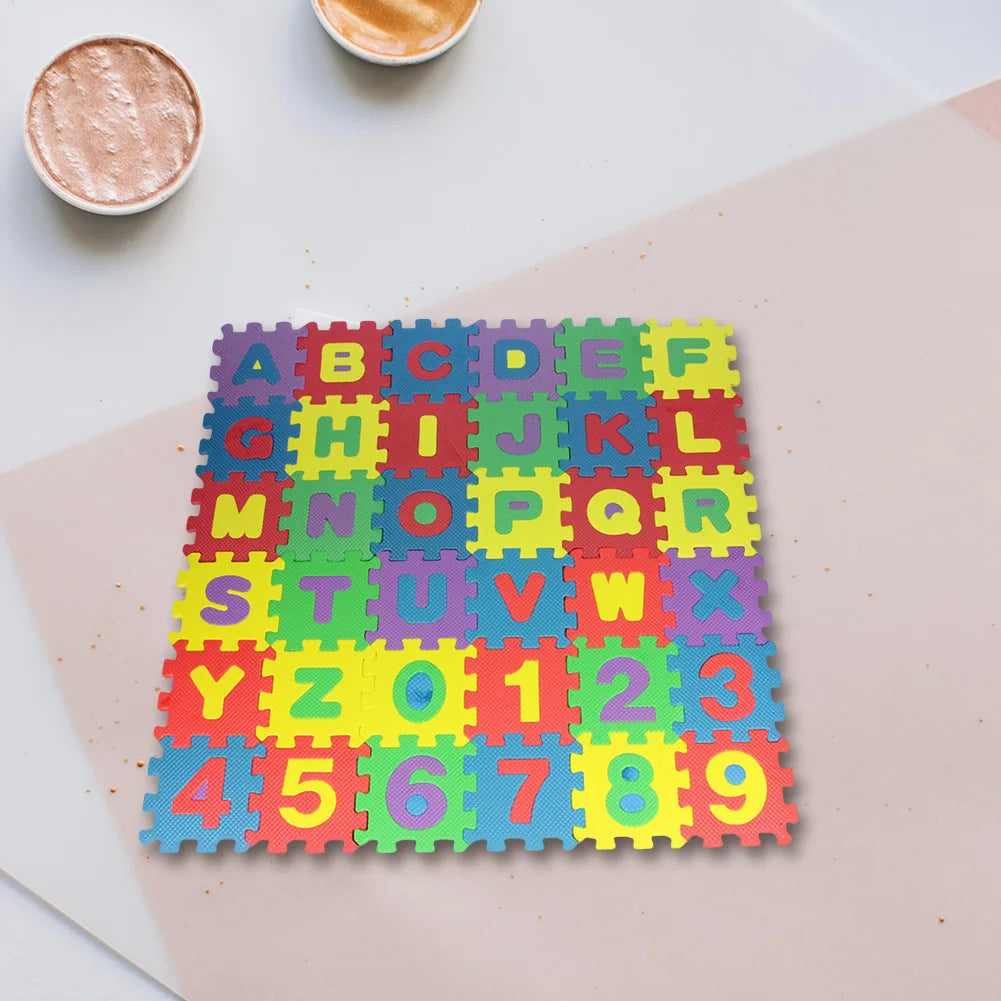 36 Pcs Alphabet Numbers Print Baby Mat 3D Puzzle Toys