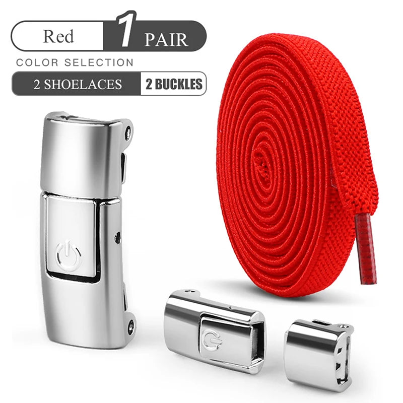 Kids 8mm Elastic Laces Press Lock Shoelaces for Shoes