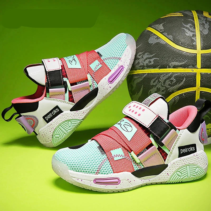 Kids Lightweight Running Velcro Design Sports Sneakers childrensterritory