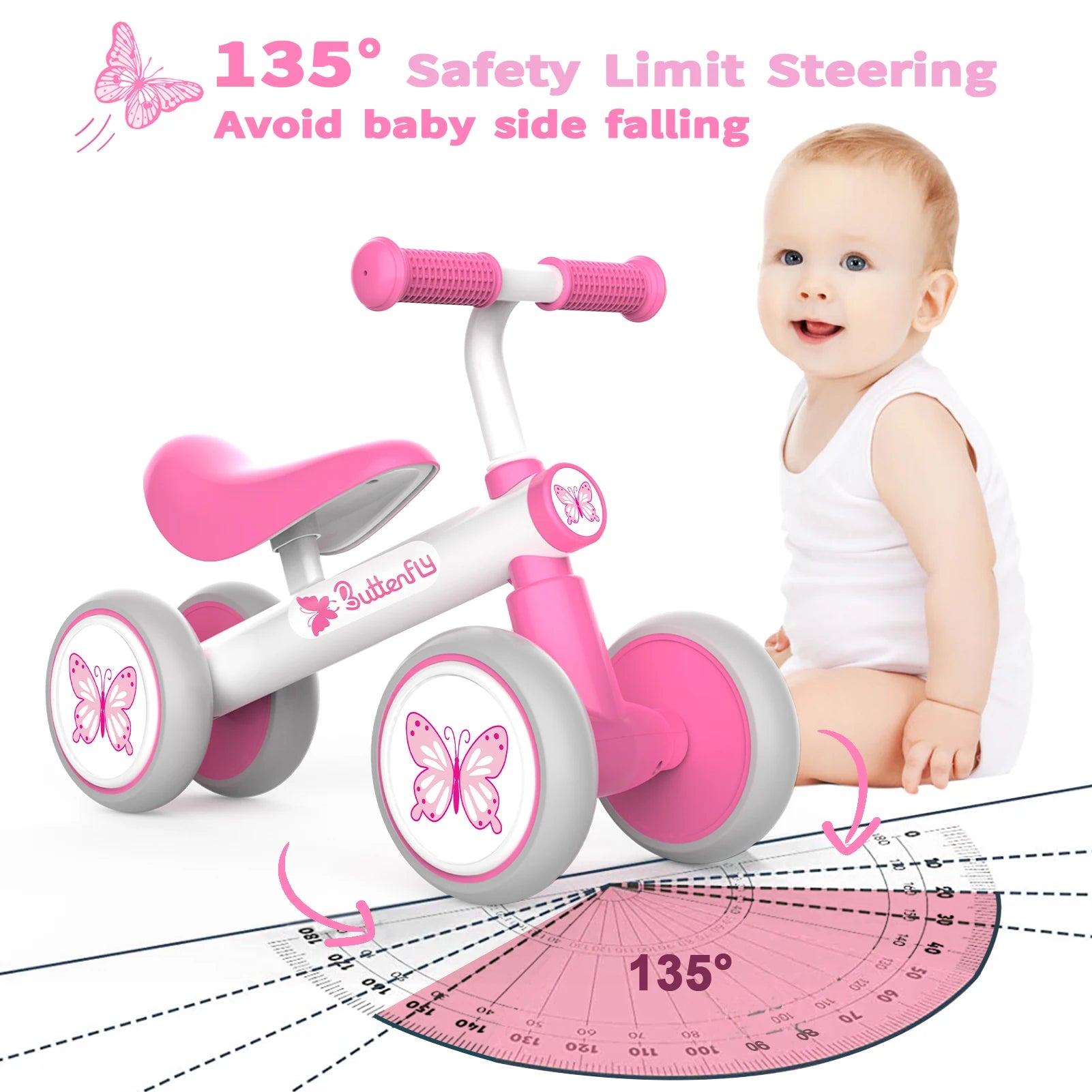 Pedalless Baby Balance Learning Bike with Sil