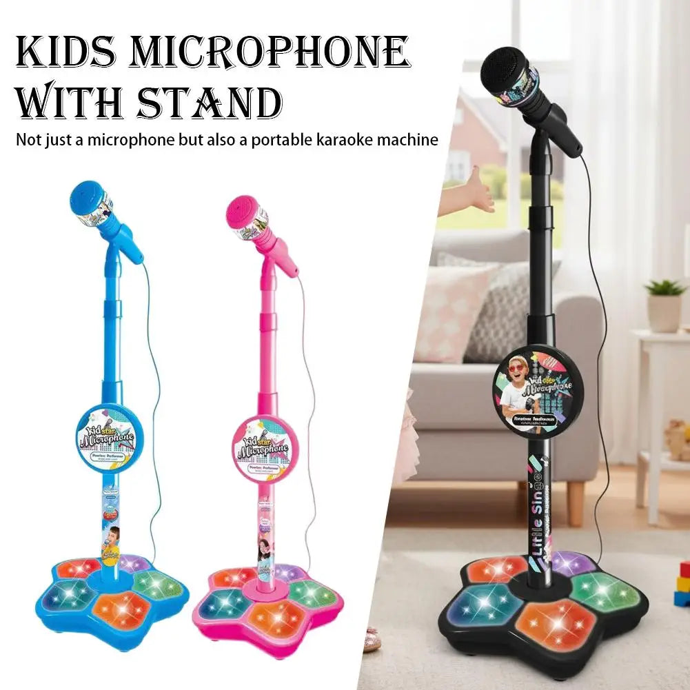 Kids' Adjustable Microphone Music Stand Set childrensterritory